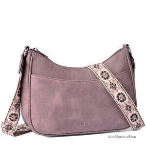 Leather Crossbody Bag Adjustable Strap Minimal Chic Travel Purse Multi Pocket